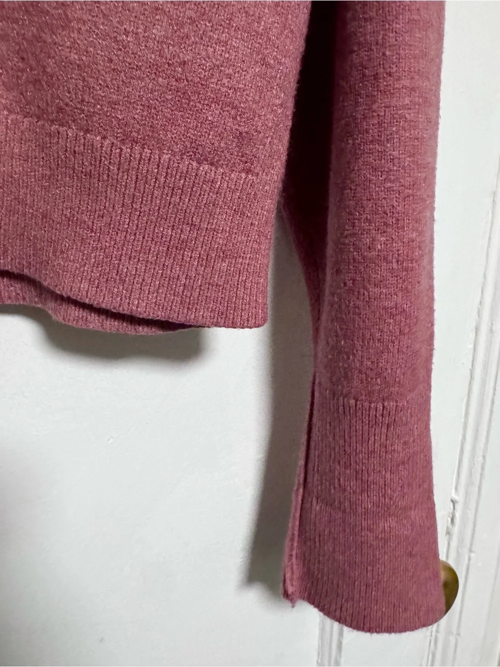 Cozy Collared Pullover Sweater Top in Dusty Rose, Mauve, Pink